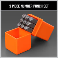9Pc 6mm Number Stamp Punches Set Metal Plastic Wood Leather With Storage Case Kings Warehouse 