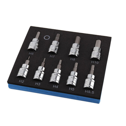 9pcs Allen Key Sockets Hex Bit Socket Set 3/8" Drive Drill Metric Tools 2-10mm KingsWarehouse 