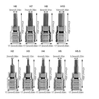 9pcs Allen Key Sockets Hex Bit Socket Set 3/8" Drive Drill Metric Tools 2-10mm KingsWarehouse 