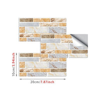 9PCS Mosaic Marble Bricks Self-adhesive Bathroom Kitchen Wall Tile Sticker Golden Fawn Kings Warehouse 
