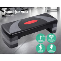 3 Level Aerobic Step Exercise Stepper 78cm Gym Home Fitness