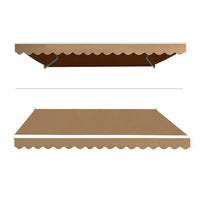 Instahut Retractable Folding Arm Awning Motorised Outdoor Sunshade 4X2.5M Beige