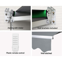 Folding Arm Awning Motorised Outdoor Pearl Retractable 4X2.5M