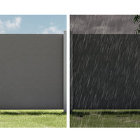 Side Awning Sun Shade Outdoor Retractable Privacy Screen 1.8X3M Grey