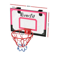 23" Mini Basketball Hoop Backboard Door Wall Mounted Sports Kids Red