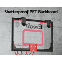 23" Mini Basketball Hoop Backboard Door Wall Mounted Sports Kids Red