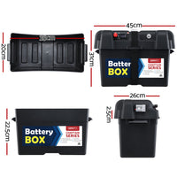 AGM Battery Box 12v XL Deep Cycle Portable Solar Caravan Camping