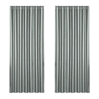 Artiss 2X Blockout Curtains Blackout Window Curtain Eyelet 240x230cm Grey Shine