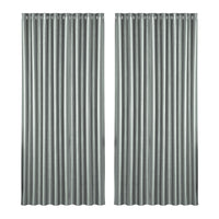 Artiss 2X Blockout Curtains Blackout Window Curtain Eyelet 300x230cm Grey Shine