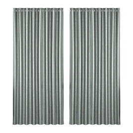 Artiss 2X Blockout Curtains Blackout Window Curtain Eyelet 300x230cm Grey Shine