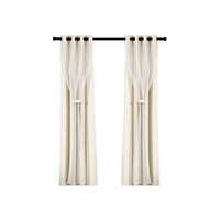 2X 132x213cm Blockout Sheer Curtains Beige