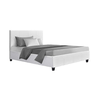 Neo Bed Frame PU Leather - White King Single