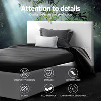 Neo Bed Frame PU Leather - White King Single