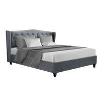 Pier Bed Frame Fabric - Grey King