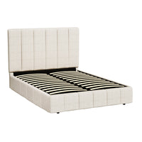 Bed Frame Double Size Beige TETTE