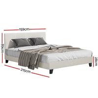 Bed Frame Queen Size Boucle NEO