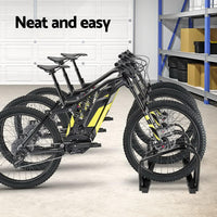3 Bike Stand Rack Bicycle Storage Floor Parking Holder Cycling Black