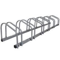 6 Bike Stand Rack Bicycle Storage Floor Parking Holder Cycling Silver