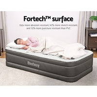 Air Mattress Single Inflatable Bed 46cm Airbed Grey