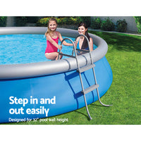 Pool Ladder 84cm 2 Step Above Ground Swimming Pools Removable Steps Stairs