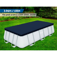 Pool Cover Fits 4.12x2.01m Above Ground Swimming Pool PVC Blanket