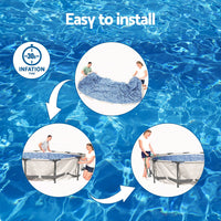 Swimming Pool 366x76cm Steel Frame Round Above Ground Pools w/ Filter Pump 6473L