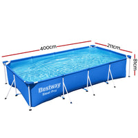 Swimming Pool 400x211x81cm Steel Frame Above Ground Pools 5700L