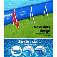 Swimming Pool 400x211x81cm Steel Frame Above Ground Pools 5700L