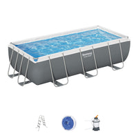Bestway Swimming Pool 404x201x100cm Steel Frame Above Ground Pools Filter Pump Ladder 6478L