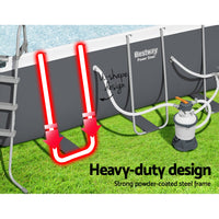 Swimming Pool 404x201x100cm Steel Frame Above Ground Pools Filter Pump Ladder 6478L