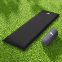 Self Inflating Mattress Camping Sleeping Mat Air Bed Pad Single Black