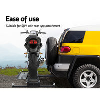 Motorcycle Motorbike Carrier Rack Arm Dirt Bike Ramp 2"Towbar Steel Black,Motorcycle Motorbike Carrier Rack Arm Dirt Bike Ramp 2"Towbar Steel Black
