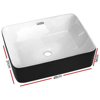 Cefito Bathroom Basin Ceramic Vanity Sink Hand Wash Bowl 48x37cm