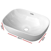 Cefito Bathroom Basin Ceramic Vanity Sink Hand Wash Bowl 46x33cm