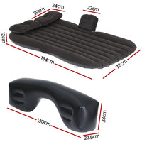 Car Mattress 134x78 Inflatable SUV Back Seat Camping Bed Black