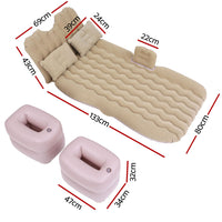 Car Mattress 176x80 Inflatable SUV Back Seat Camping Bed Beige