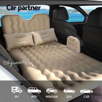 Car Mattress 176x80 Inflatable SUV Back Seat Camping Bed Beige