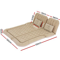 Car Mattress 175x130 Inflatable SUV Back Seat Camping Bed Beige