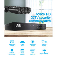 CCTV Security System 4CH DVR 4 Cameras 1080p