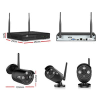 CCTV Wireless Security System 2TB 8CH NVR 1080P 6 Camera Sets