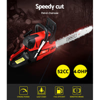 Chainsaw Petrol 52CC 20" Bar Commercial E-Start Pruning Chain Saw,Chainsaw Petrol 52CC 20" Bar Commercial E-Start Pruning Chain Saw 4.0HP