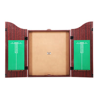 18" Dartboard Cabinet Set Professional Dartboard Wood Classic Game Party Sport