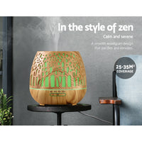 Aroma Diffuser Aromatherapy Wood Grain 400ml