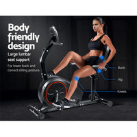 Exercise Bike Magnetic Recumbent Indoor Cycling Home Gym Cardio 8 Level