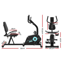 Exercise Bike Magnetic Recumbent Indoor Cycling Home Gym Cardio 120kg