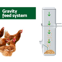 Chicken Feeder Water Dispenser Automatic Waterer Poultry Food Drinker 4L