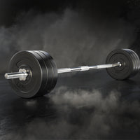 68kg Barbell Set Weight Plates Bar Lifting Bench 168cm