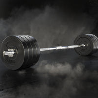 88kg Barbell Set Weight Plates Bar Lifting Bench 168cm