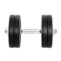 25kg Dumbbell Set Weight Plates Dumbbells Lifting Bench