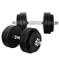 30kg Dumbbell Set Weight Plates Dumbbells Lifting Bench